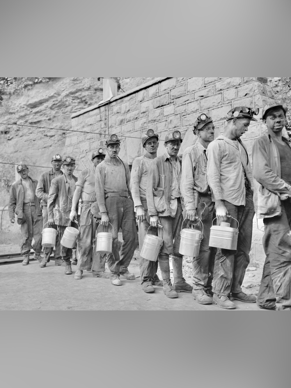 1946 Miners Morning Shift Kopperston Mines West Virginia 8x10 Photo Print